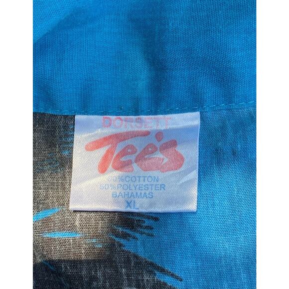 Dorsett Tee’s Bahamas Made Palm Trees Surfing The Sunset Button Up Shirt Size XL - Picture 8 of 8